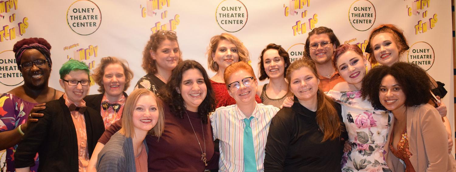 A photo of the apprentices at A Comedy of Tenors opening 